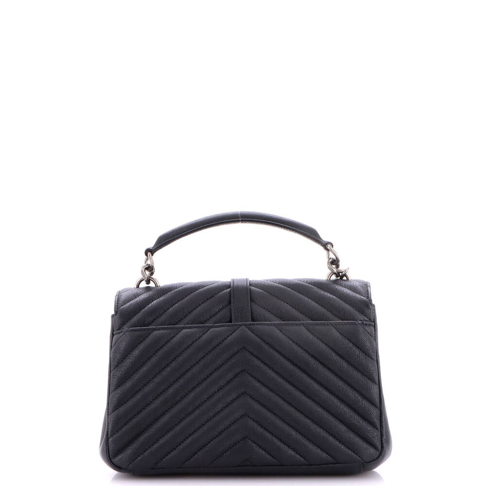 Saint Laurent Medium Classic Monogram College Bag Matelasse Chevron Leather - Picture 3 of 6